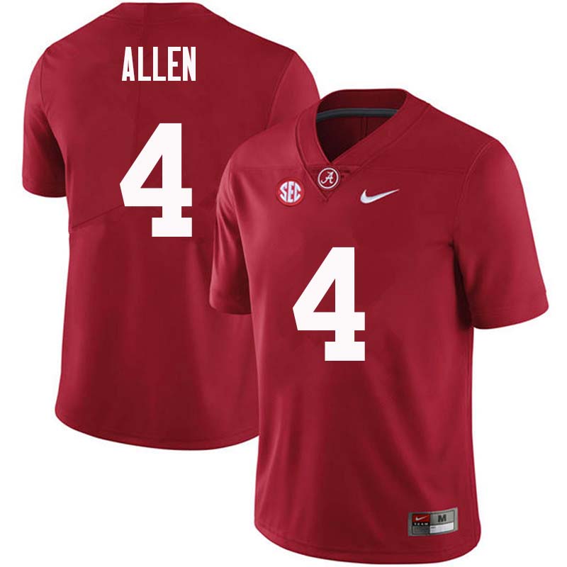 Alabama Crimson Tide Men's Christopher Allen #4 Crimson NCAA Nike Authentic Stitched College Football Jersey GQ16H84JX